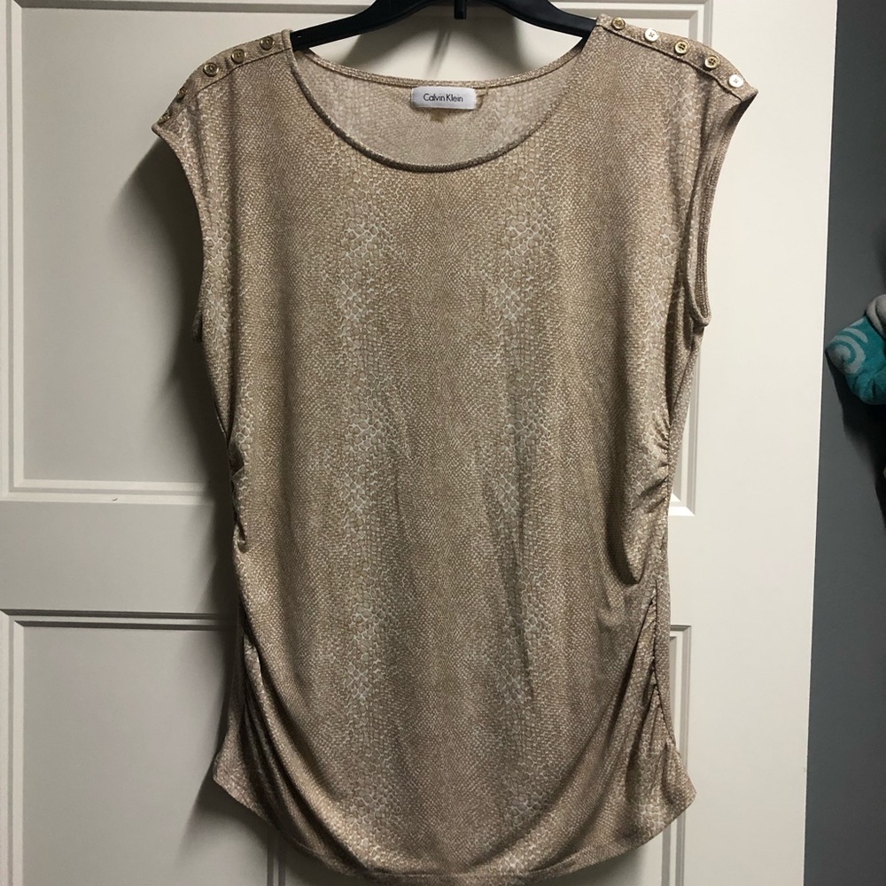 Calvin Klein top with taken in sides